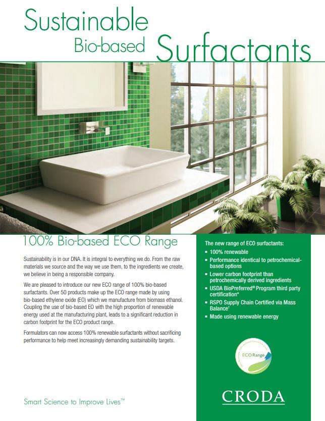 可持续的生物基表面活性剂 